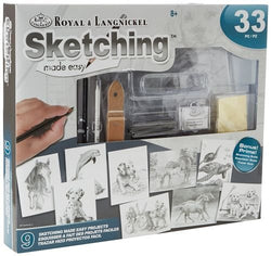Royal & Langnickel 33 Piece Animals Sketching Made Easy Activity Set Puppies Kittens Horses Turtles