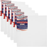 US Art Supply 10 X 10 inch Professional Quality Acid Free Stretched Canvas 6-Pack - 3/4 Profile