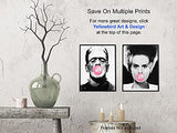 Frankenstein Scary Movie Wall Art - Home Theater Decor - Vintage Hollywood Monster Horror Movie - Goth, Gothic Gifts - Men, Teens, Kids Bedroom - Funny Photo Room Decorations Pictures
