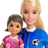 Barbie Soccer Coach Playset with Blonde Soccer Coach Doll, Student Doll and Accessories
