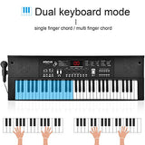 BIGFUN Keyboard Piano for Beginners, 61Keys Musial Instruments Piano Multifunction Portable Electronic Keyboard Teaching Early Learning Educational with Microphone (Kids & Adults)