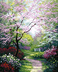 DIY 5D Diamond Painting Kits for Adults,Flower Scenery Kits, Crystal Rhinestone Diamond Embroidery Paintings Pictures Arts Craft for Home Wall Decor Adults and Kids 17.7×13.7 inch