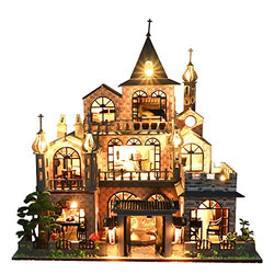 Fsolis DIY Dollhouse Miniature Kit with Furniture, 3D Wooden Miniature House , 1:24 Scale Miniature Dolls House kit (PC2115)