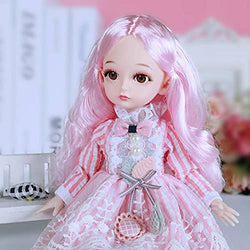 N\C 32 C M Bjd Doll for Girl 22 Joints Dollwith Fashion Dress1/6 D I Y Doll Dress Up S for Girl Toy