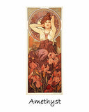 Artdash® Brand Premium Art Nouveau Reproductions (set of 4 prints): PRECIOUS STONES by A.Mucha