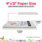 Watercolor Paper - 3 Pads (90 Sheets Total) of 140lb, 300gsm Bright White Cold Press Texture Acid-Free Watercolor Paper for Kids, Teens and Adults