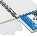 Sketch Book, Magicfly 2 Pack (9X12" 68lb/100g, 102 Sheets Each) Spiral Bound Artist Sketch Pads,