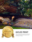 DECORARTS - ‘Ophelia’ by John Everett Millai. Oil Painting Reproduction, Giclee Print on Canvas. Ready to Hang Framed Wall Art for Home and Office Decor. Total Size w/Frame: 35x25