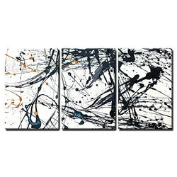 wall26 - 3 Piece Canvas Wall Art - Abstract Art Creative Background. Hand Painted Background. - Modern Home Art Stretched and Framed Ready to Hang - 24"x36"x3 Panels