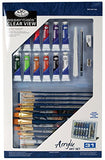 Royal & Langnickel RSET-ART3302 Essentials Clear View Acrylic Painting Set, Deluxe