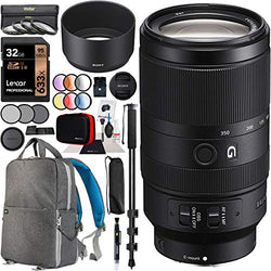 Sony E 70-350mm F4.5-6.3 G OSS Super Telephoto Lens SEL70350G for APS-C E-Mount Cameras Bundle with 67mm Deluxe Photography Filter Kit, Deco Gear Backpack Case and Accessories