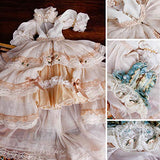 BJD Dolls' Clothes, Luxury European Style Aristocratic Palace Style, Use lace Chiffon Stitching, with Pearl Decoration for 1/3 bjd Doll 24 inch 60 cm Doll SD MSD DK Doll