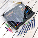 Royal & Langnickel Essentials 36pc Clear Pallet Black Series Drawing Art Set