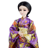 Japanese Girl Ms Cherry Sakura 1/3 BJD SD Doll 60cm 24 inch Kimono Jointed Dolls + Full Accessory