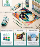Norberg & Linden Acrylic Paints 15 Large Tubes (4oz 120 ml) for Canvas Painting Premium Acrylic Paint Set - Pouches of High-Pigment Colors