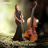 MIRIO Violin 4/4 Full Size- Acoustic Violin for Adults/Students- Hand Oil Rub Highly Flamed Solid Wood Violin -Hard Case and Accessories Included-Ebony Fitted Fiddle for Beginners, Intermediate Player