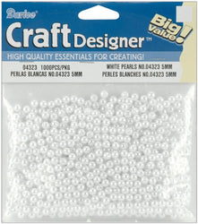 Darice Pearls 5mm 1,000/Pkg-White