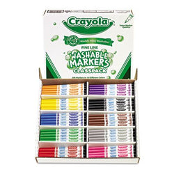 Washable Classpack Markers, Fine Point, Eight Assorted, 200/Box, Sold as 1 Box