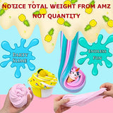 Sunool 3 Packs Dual Color Butter Slime Kit,Non Sticky,Super Soft Sludge Toy,Birthday Gifts for Kids,DIY Putty Slime Party Favor for Girls & Boys