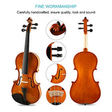 DEBEIJIN Student Kids Adults Violin - Premium Violin for Kids Beginners - Ready To Play 3/4 Violin - Handcrafted Beginner Violin
