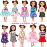 26 Pcs for 5.3 Chelsea Doll Clothes & Accessories 5 Doll Clothes, 5 Dresses, 5 Swimsuits, 4 Shoes, 5 Hangers, 1 Skateboard, 1 Glasses for Chelsea 5.3 Inch Dolls