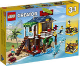 LEGO Creator 3in1 Surfer Beach House 31118 Building Kit Featuring Beach Hut and Animal Toys, New 2021 (564 Pieces)