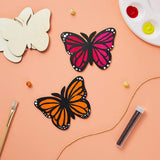40pcs Butterfly Shaped Wood Cutouts Unfinished Blank Wooden Butterfly Tag to Paint Personalized for Engraving DIY Tags Key Craft