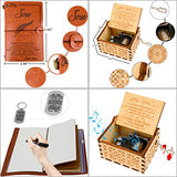 To My Son Journal from Mom,Son Music Box from Mom,Son Keychain from Mom,Leather Journal for Son from Mom,Mother to Son Gifts,Journal for My Son,Keepsake Gifts for Son,Gifts for My Son from Mom