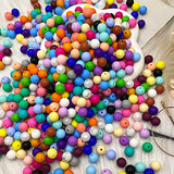 600pcs Silicone Beads for Keychain Making, 12mm Silicone Round Rubber Bead Bulk Wholesale Beads Set of 29 Multicolor for Necklace Bracelet Jewelry Making Accessories DIY Crafts Kit with Rope