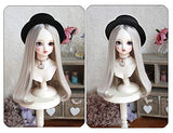 Clicked BJD Doll Centre Parting Long Straight Wig for 1/3 1/4 1/6 Dolls DIY Supplies Doll Making DIY Accessory,D,1/3