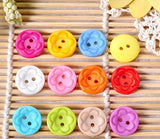 RayLineDo One Pack of 60 Pieces/pack 13mm Mixed Colours round Shape 2 holes Plastic Buttons