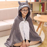 Joyralcos Anime Cosplay Cape Flannel Cloak Daily Nap Quilt Throw Blanket Hooded Coat Poncho (M, Height 35.4'')