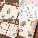 600 Pieces Watercolor Travel and Outdoor Adventure Stickers,Cartoon Waterproof Pop Phone Guitar Skateboard Motorcycle Suitcase Sticker Decal for Teens Planners and Journals