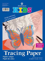 Strathmore 100 Series Tape Bound Youth Tracing Pad, 9 X 12 inches, Transparent, 40 Sheets (27-170)