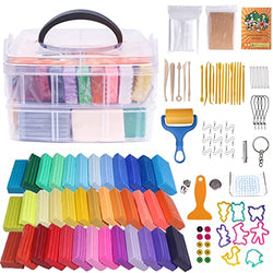 Polymer Clay 36 Colors,Air Dry Clay, Oven Bake Clay, Safe and Non-Toxic, DIY Molding Clay for Kids,Clay Kit with Sculpting Tools and Accessories,Ideal Gift for Children&Artists