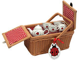 Schylling Ladybug Porcelain Tea Set Basket