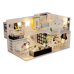 Doll House Furniture Wood Toys DIY Dollhouse Miniature Dollhouse Assemble 3D Miniaturas Puzzle Toys for Children Girl Gift