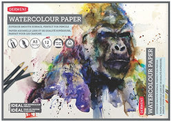 Derwent Watercolor Paper Pad, A3, 16.54 x 11.69 Inches Sheet Size, 12 Sheets (2301971)