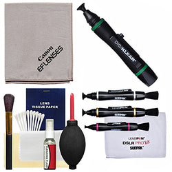Canon EOS Optical Digital Camera & Lens Cleaning Kit with Brush, Microfiber Cloth, Fluid & Tissue +