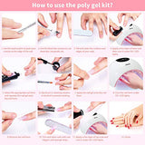Poly Nail Gel Kit, Ohuhu Large Capacity 8 Colors 30ML/2.02oz. Nail Gel Kit Enhancement Builder Gel Nail Extension Poly Gel Kit for Girl Girlfriend Lover Nail Art DIY Mother Christmas Gift - Nude Color