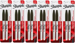 Sharpie 30162PP Fine Point Permanent Marker, Marks On Paper and Plastic, Resist Fading and Water,