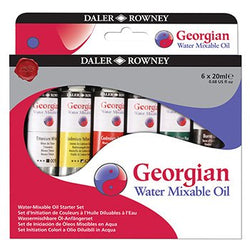 Daler Rowney : Georgian Water Mixable Oil Starter Set : 6 x 22ml