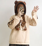 CRB Fashion Womens Teens Animal Anime Cosplay Cartoon Sweatshirt Shirt Hoodie Hoody Top Jumper Sweater (Bear)