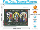 Halloween Diamond Art Painting Kits for Adults - Nightmare Before Christmas Round Full Drill Diamond Dots Paintings, Jack DIY 5D Paint with Diamonds Pictures Gem Art Painting Kits DIY Adult Crafts