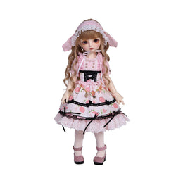 1/4 BJD Doll 15 Inch 19 Ball Jointed SD Dolls Fashion Dolls Action Figure + Makeup + Wig + Clothes, Children's Creative Toys Girls Surprise Gift