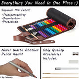 Colored Pencils for Adults - 48 Vivid Watercolor Pencils & Case Set, Artist Grade 3.5mm Soft Cores,