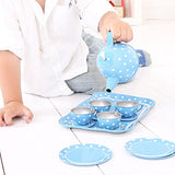 Bigjigs Toys Blue Polka Dot Tin Tea Set