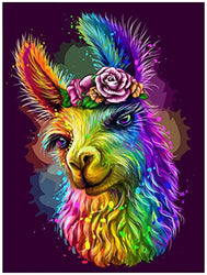 5D Diamond Painting Kits for Adults and Kids, Alpaca Diamond Art DIY Full Drill Cross Stitch Embroidery Craft for Home Wall Decor ( 11.8 x 15.7 in ) (Alpaca 2)