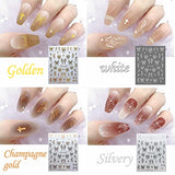 TailaiMei 12 Sheets Butterfly Nail Art Stickers, 12 Colors Liquid Butterfly Nail Decals, Self-Adhesive Glitter Nail Design Supplies for Nail DIY Decoration