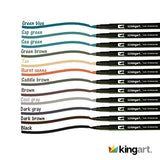 KINGART 445-48 Set of 48 Dual TIP Brush PENS 48 Piece